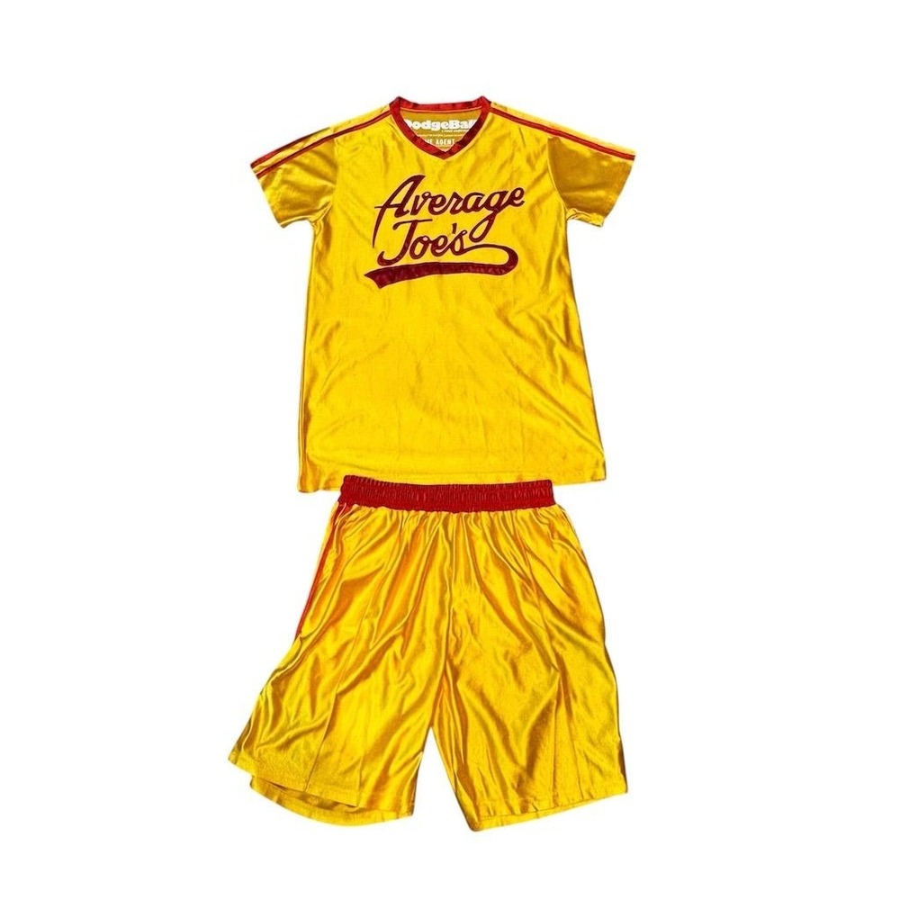 Average Joe's Dodgeball Costume Jersey & Shorts Set Unisex Size M‎ Yellow